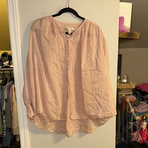 Banana Republic size small blush pink long sleeve blouse